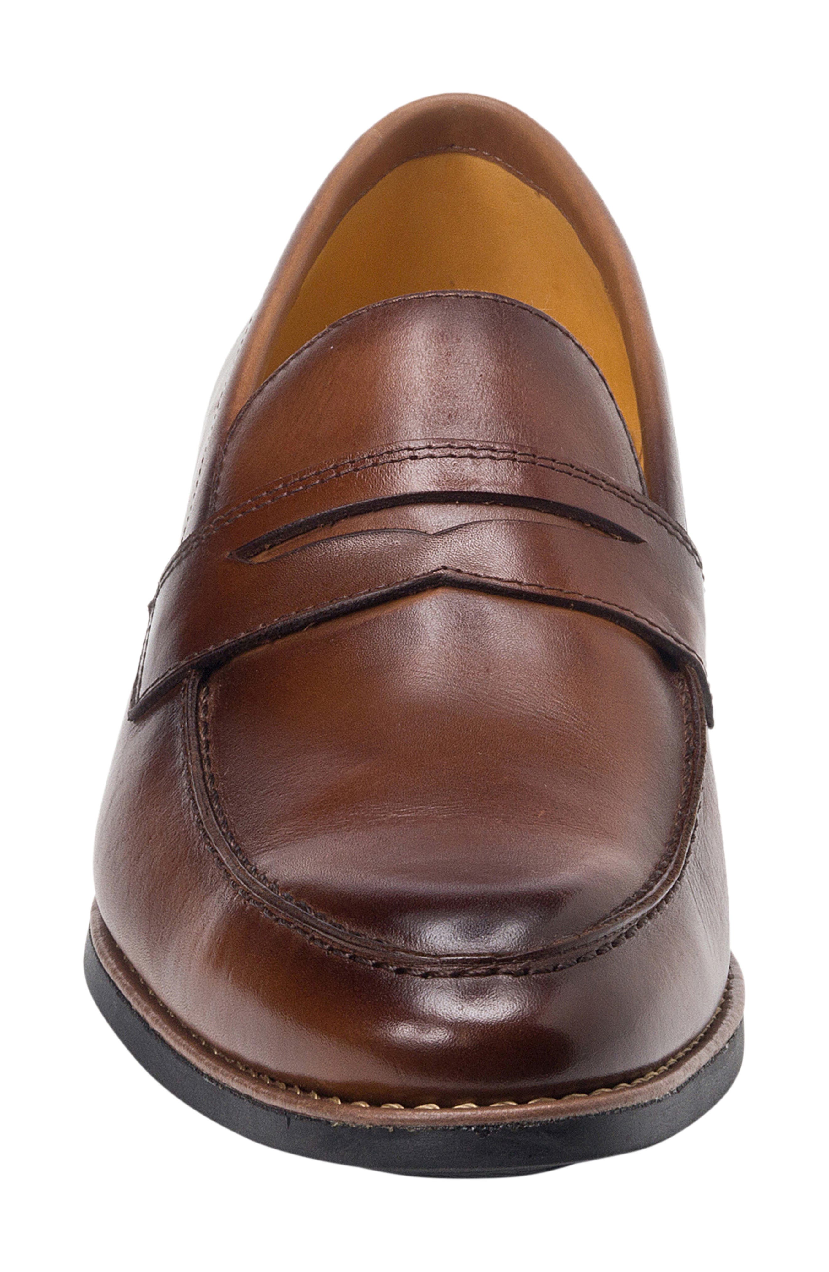 Mundo Penny Loafer, Alternate, color, BROWN LEATHER