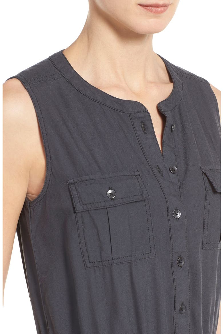 Sleeveless Utility Jumpsuit, Alternate, color, GREY EBONY