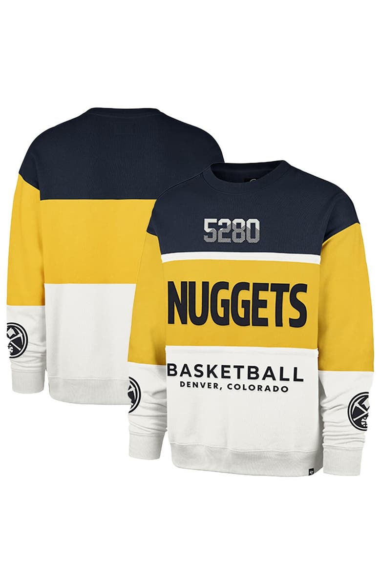 '47 Unisex '47 Yellow Denver Nuggets 2024/25 City Edition On Five Maximalist Pullover Sweatshirt, Alternate, color, 