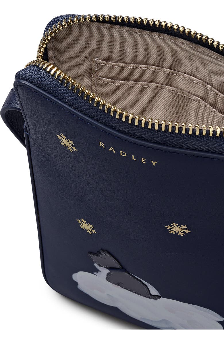 Radley It's Written in the Snowflakes Phone Crossbody Bag, Alternate, color, Dark Blue