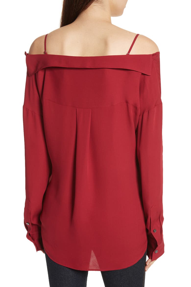 Tamalee Silk Shirt, Alternate, color, BRIGHT RASPBERRY