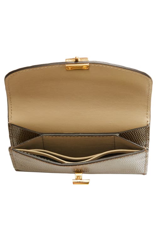 Totême Toteme T-lock Lizard Embossed Leather Card Holder