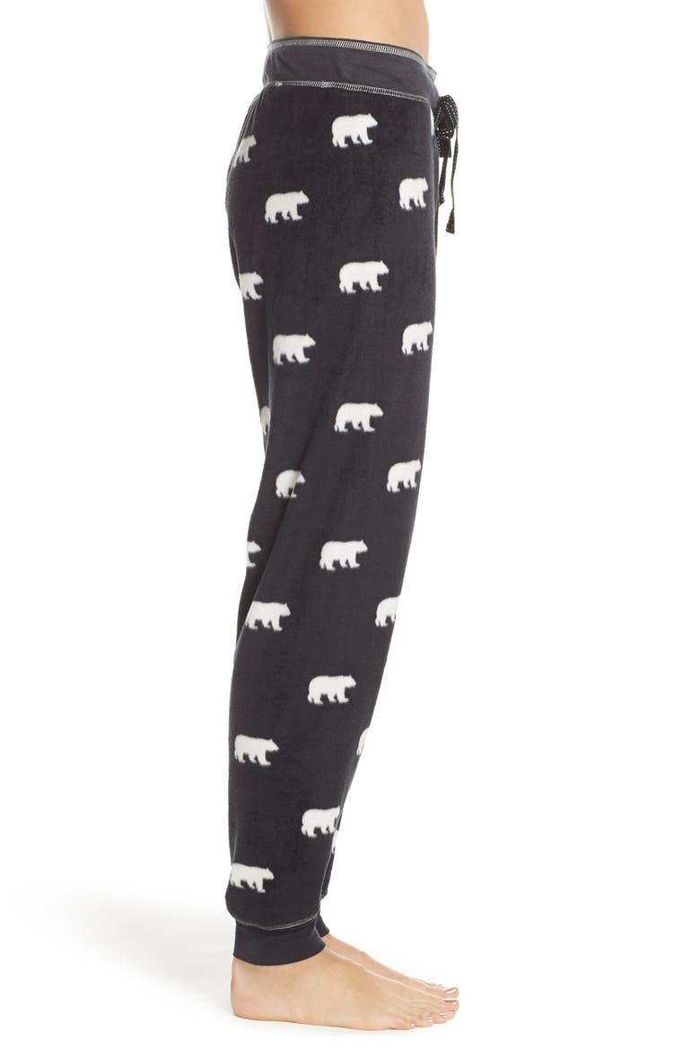 Fleece Lounge Pants, Alternate, color, BLACK POLAR BEAR