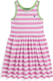 Polo Ralph Lauren Kids' Stripe Cotton Jersey Sleeveless Dress