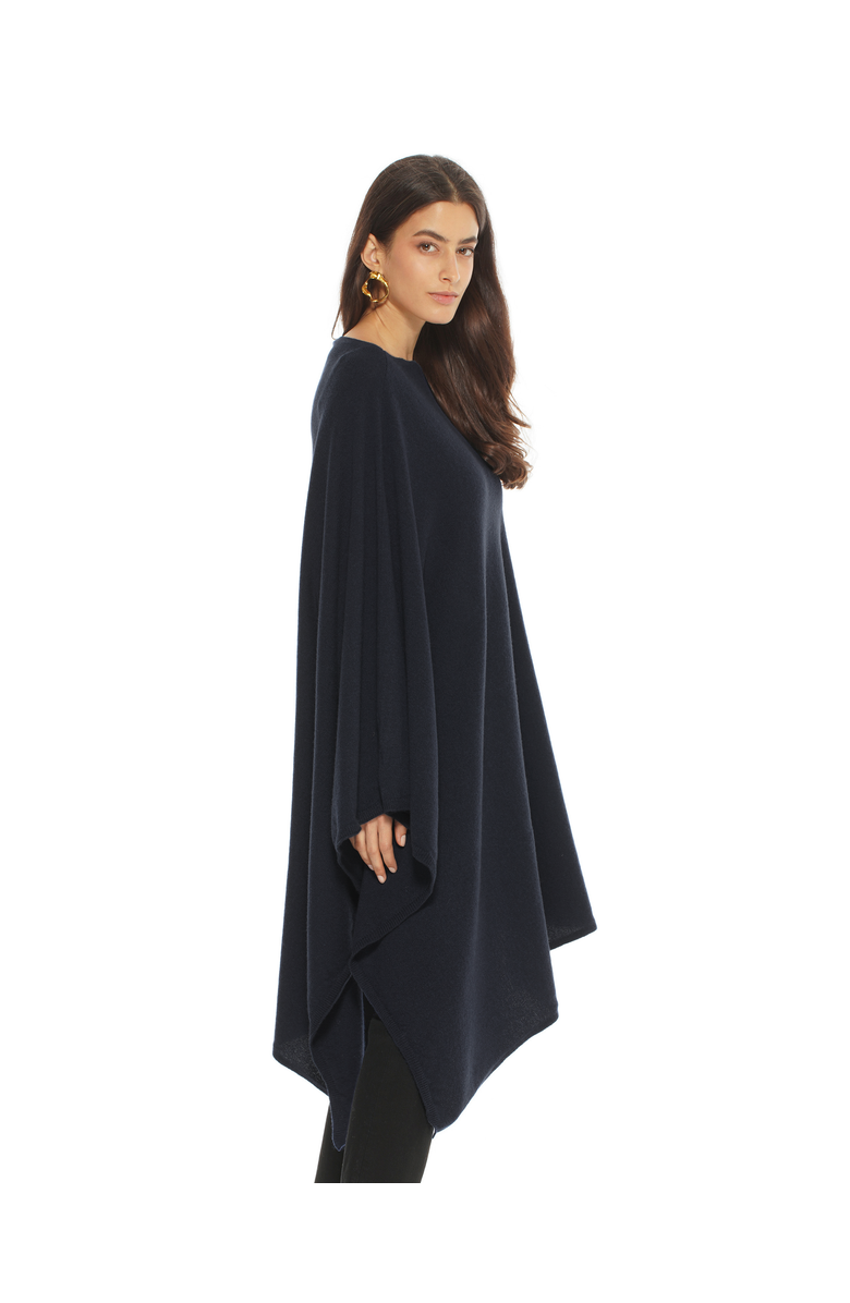 Monticelli Cashmere Pure Cashmere Long Poncho, Alternate, color, Charcoal