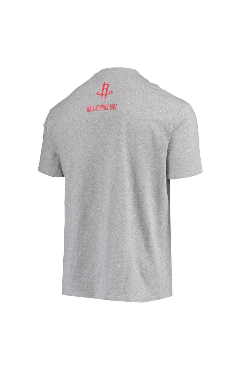 BALL'N Men's BALL'N Heathered Gray Houston Rockets Since 1967 T-Shirt, Alternate, color, Heather Gray