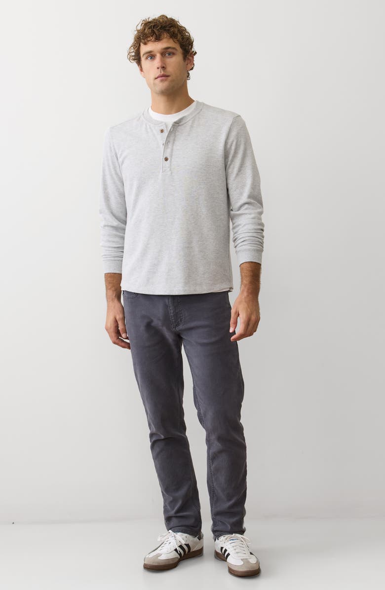 Marine Layer Pacifica Stretch Henley, Alternate, color, Light Grey