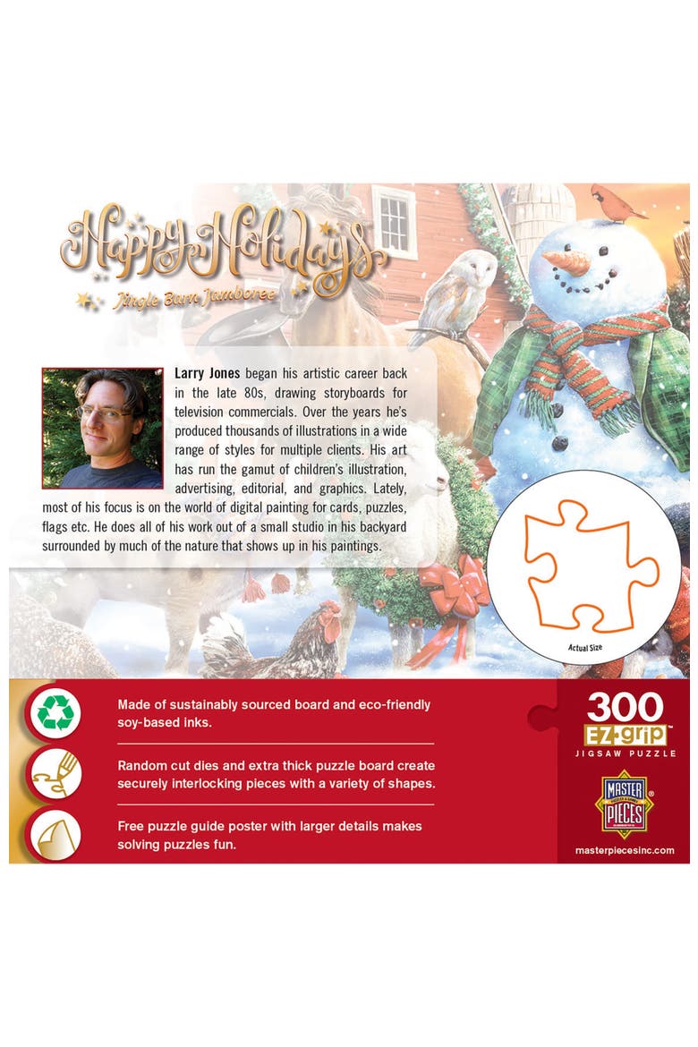 Jingle Barn Jamboree 300pc Jigsaw Puzzle, Alternate, color, Multicolor