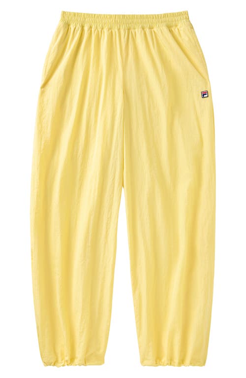 Fila X Hailey Oversize Crinkle Pants In Yellow