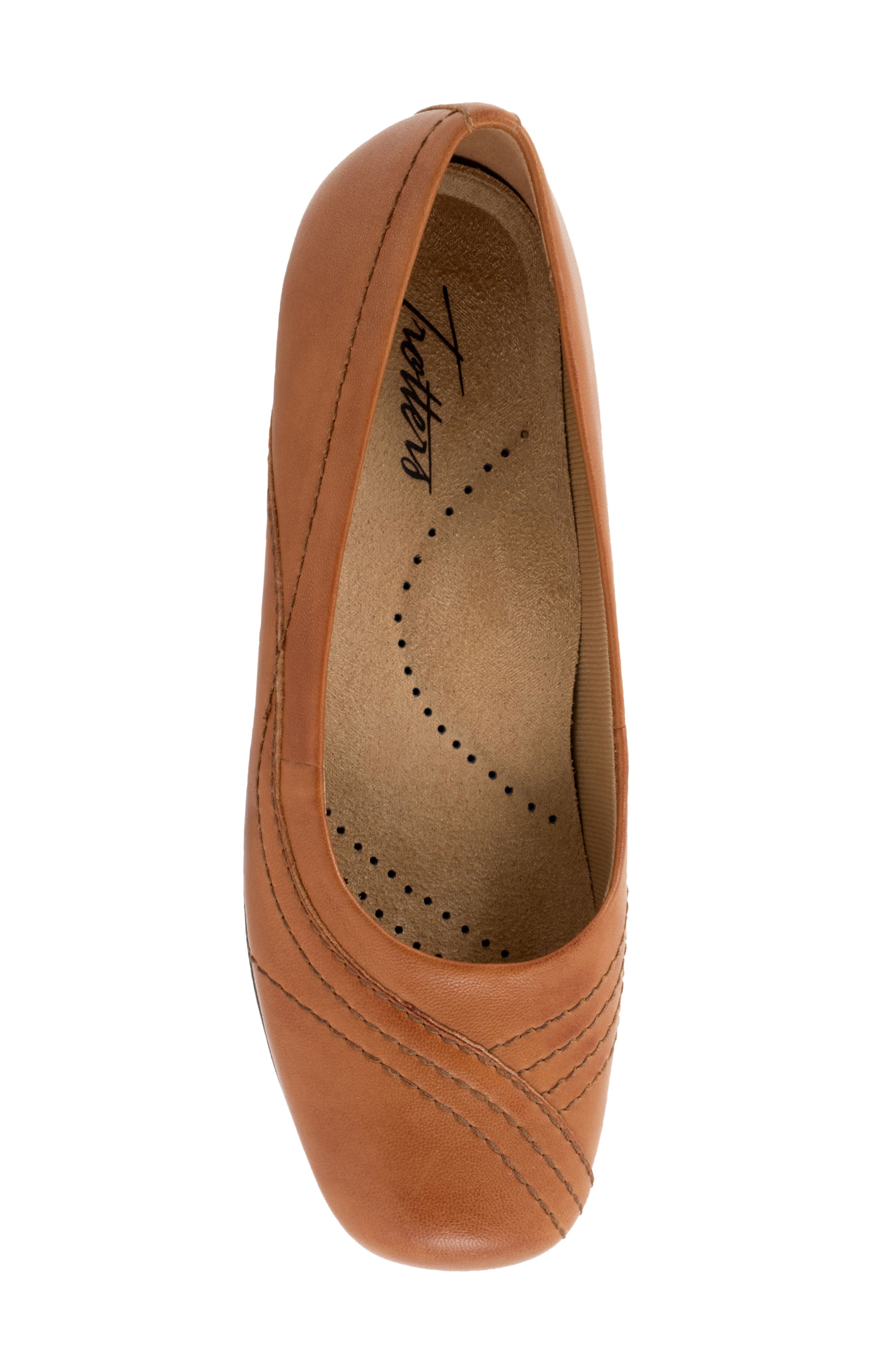 Sasha Square Toe Flat, Alternate, color, LUGGAGE