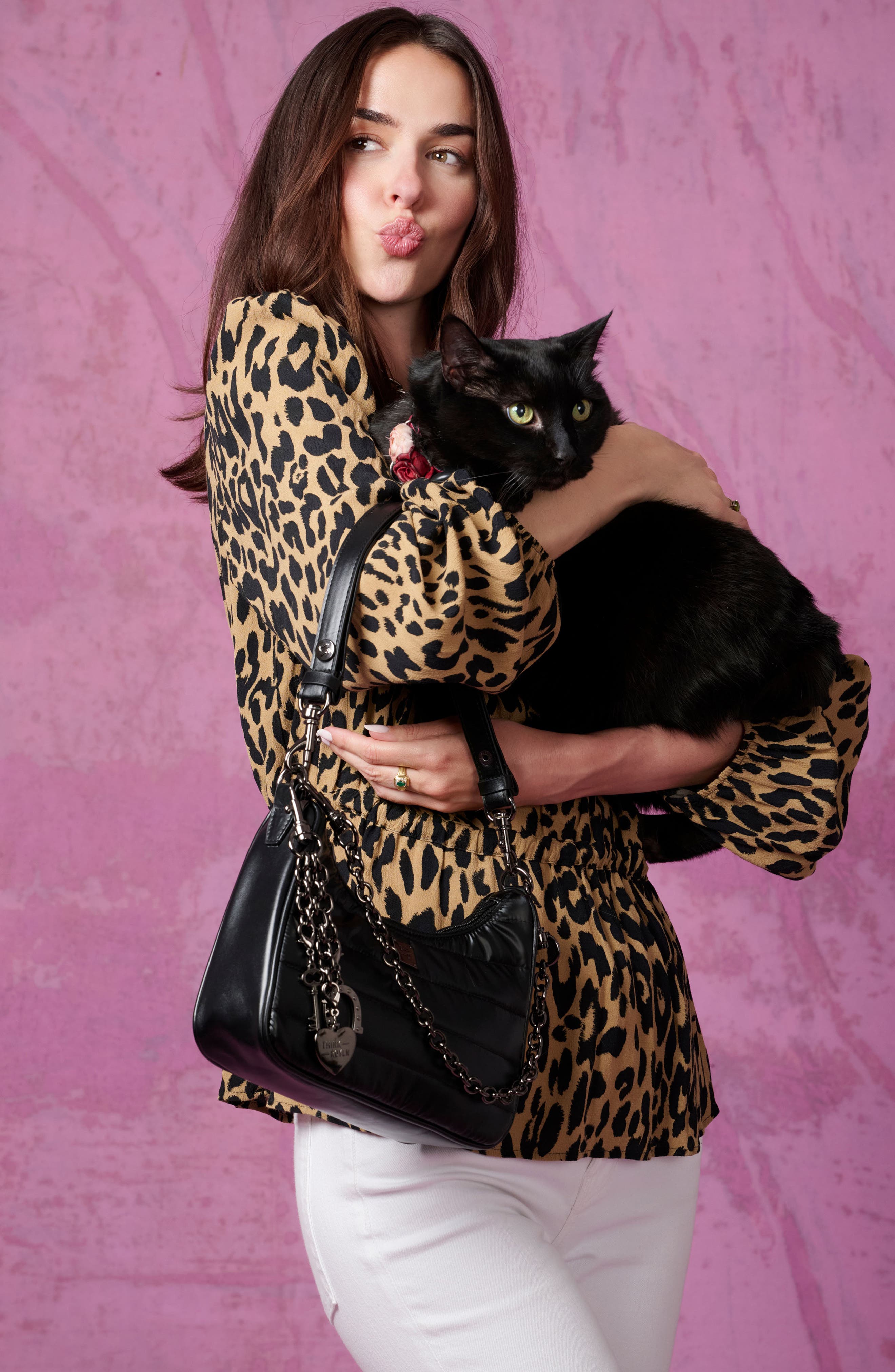 THINK ROYLN Soulmate Quilted Shoulder Bag, Alternate, color, Pearl Black