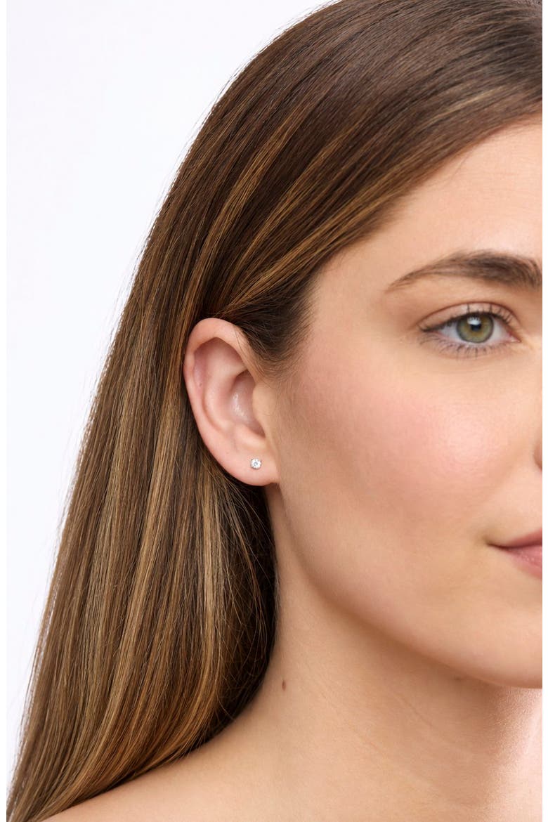 14K Gold Prong Diamond Stud Earrings - 0.25 ctw. (Nordstrom Exclusive), Alternate, color, 14K WHITE GOLD