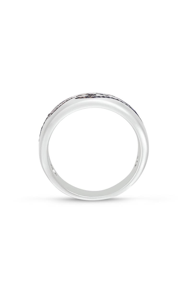 LuvMyJewelry Breaking Waves Sapphire & Topaz Silver Band Men Ring, Alternate, color, Silver