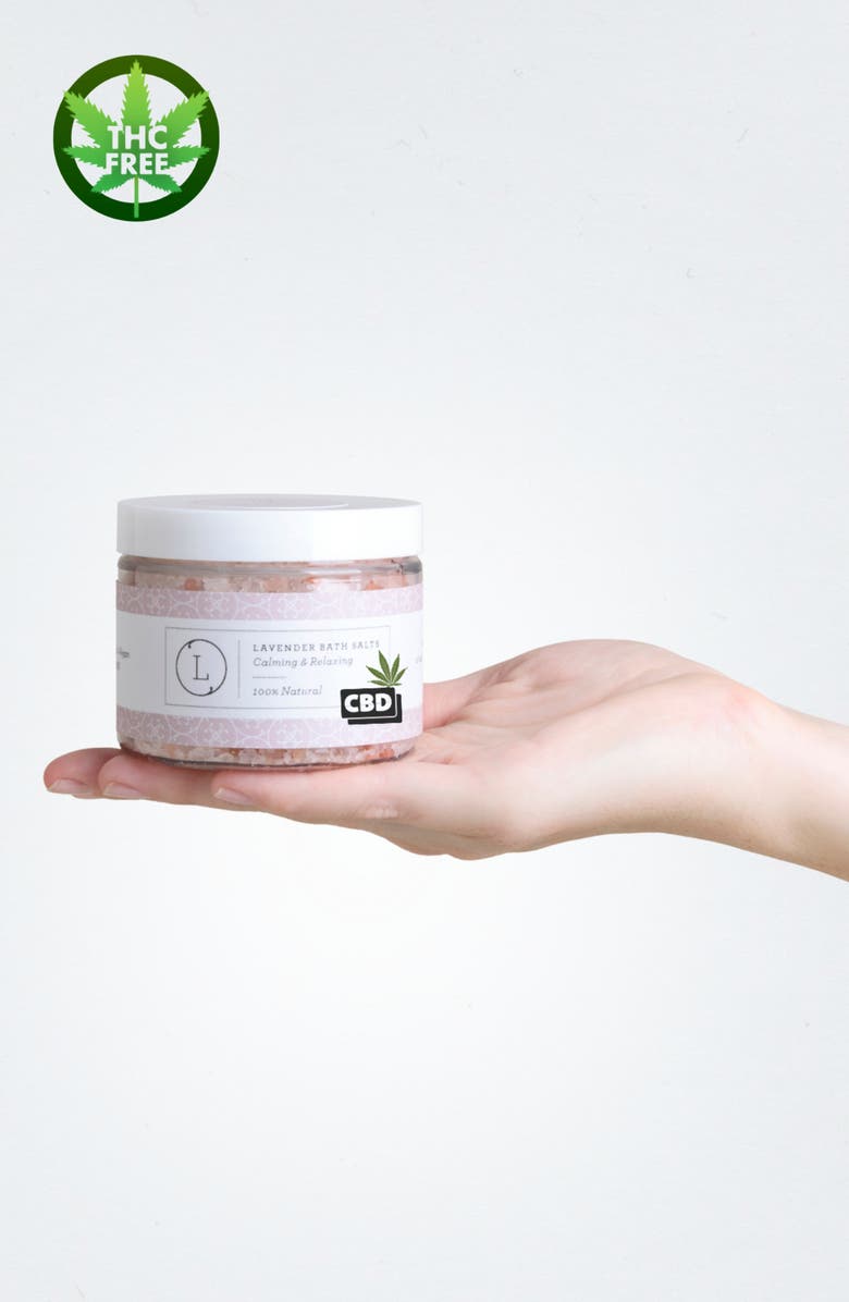 Lizush CBD Lavender Natural Bath Salt Soak, Main, color, NO COLOR