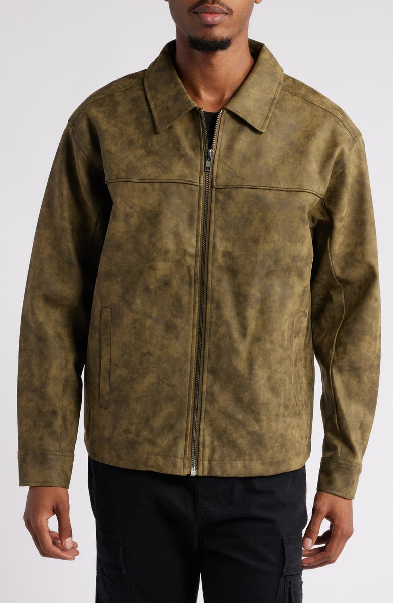 PacSun Textured Faux Leather Jacket, Alternate, color, 