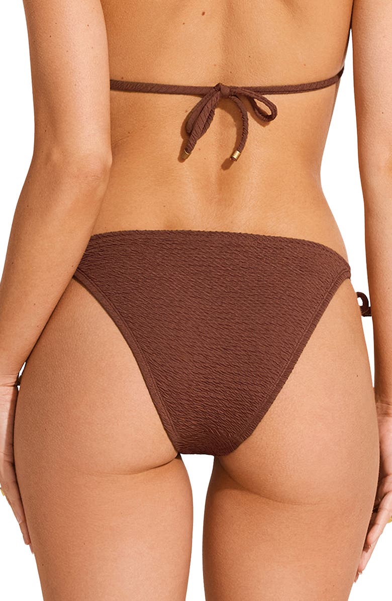 Vitamin A<sup>®</sup> Elle Textured Side Tie Bikini Bottoms, Alternate, color, 
