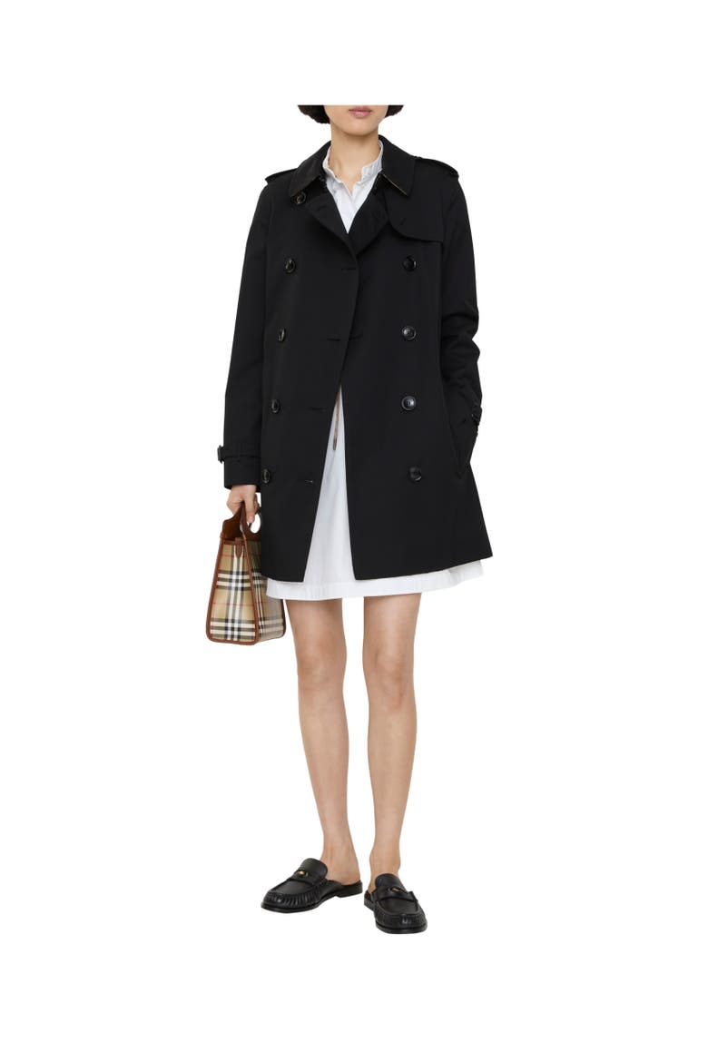 Short Kensington Heritage Trench Coat, Alternate, color, Black