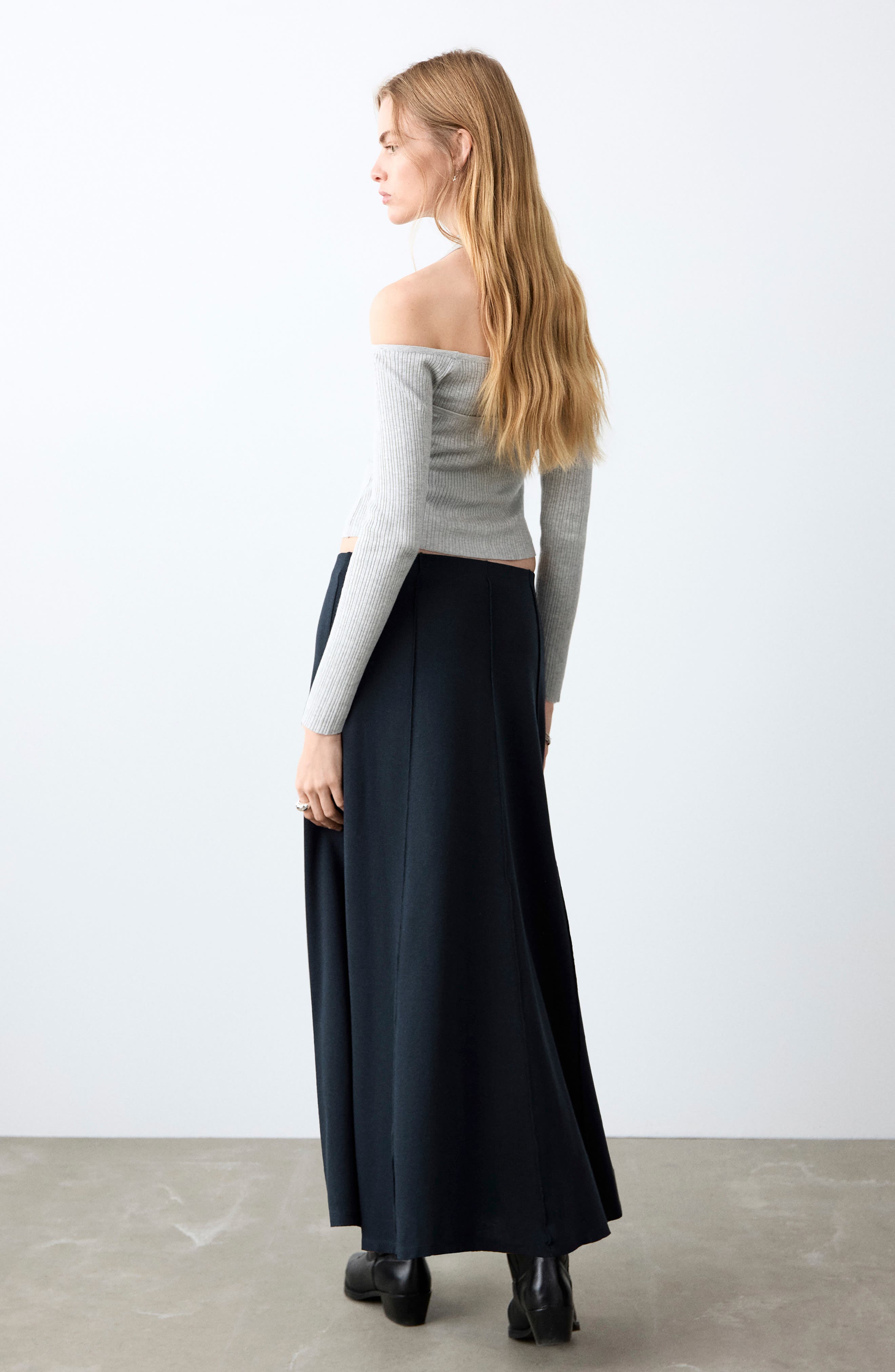 Seamed Cotton Skirt - image 2