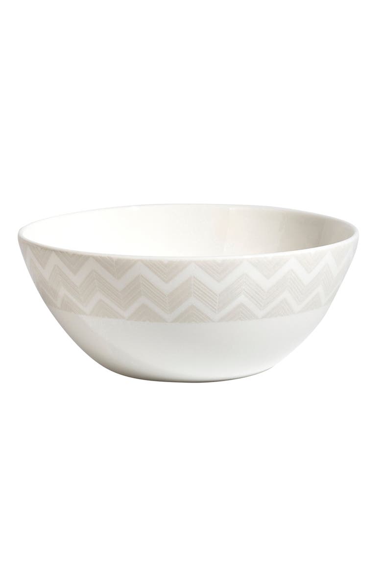 Missoni Home Tableware Soup Bowls ZIG ZAG Set of 6  White diam. 14,5* H. 2.4", Main, color, White