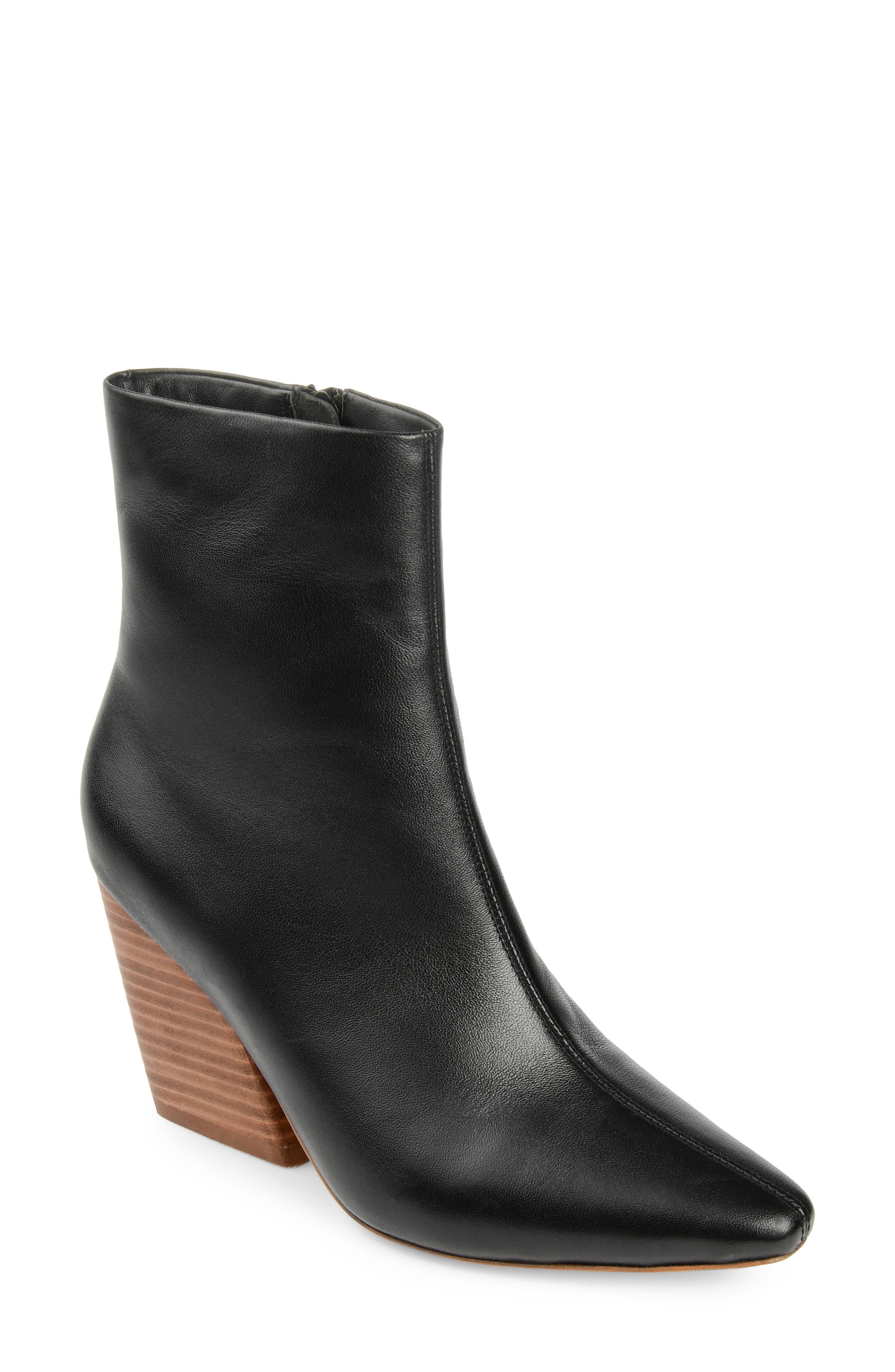 Journee Signature Hydra Leather Bootie, Main, color, 