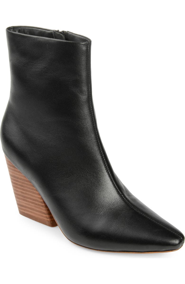 Journee Signature Hydra Leather Bootie, Main, color,