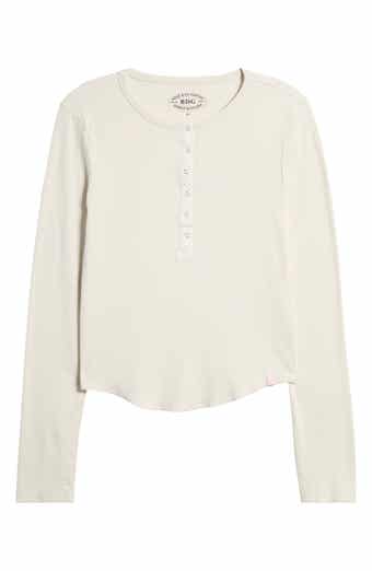 BDG Urban Outfitters Drake Popper Cotton Henley