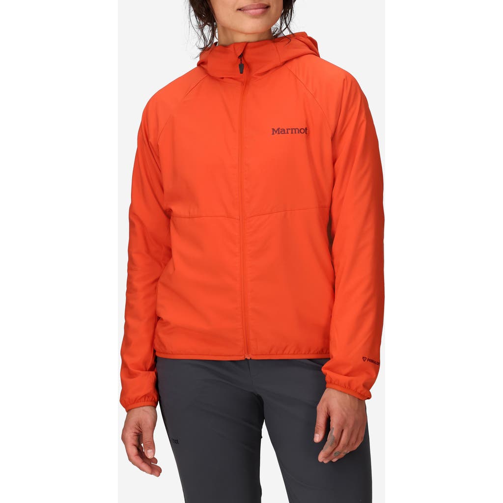Marmot Aerothermal Hooded Jacket In Orange