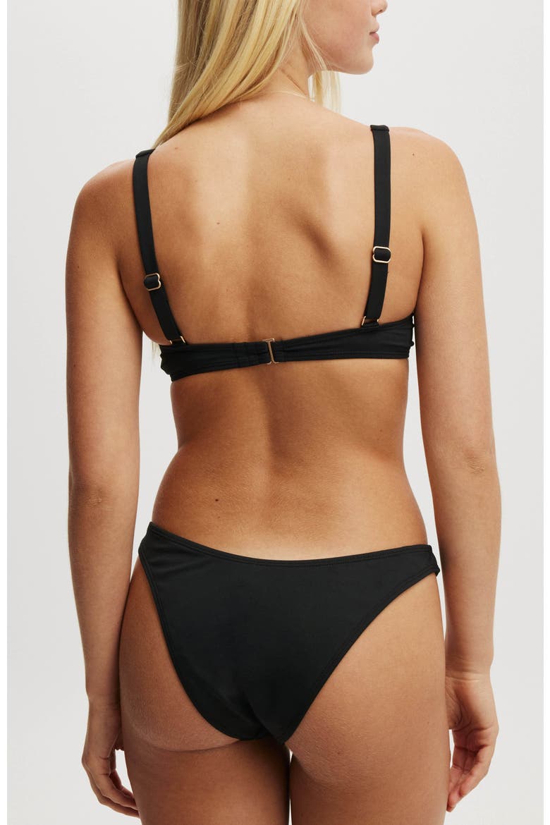 Women's Underwire Balconette Bikini Top, Alternate, color, Black
