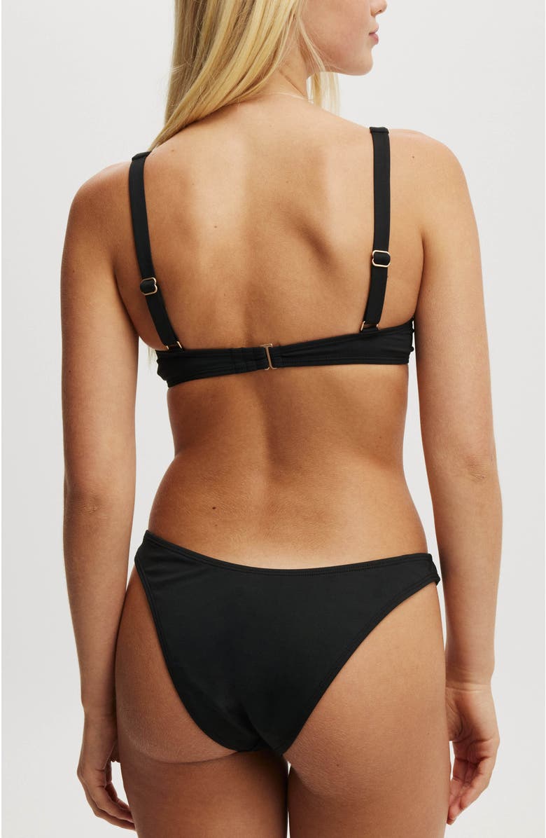 COTTON ON BODY Women's Underwire Balconette Bikini Top, Alternate, color, Black