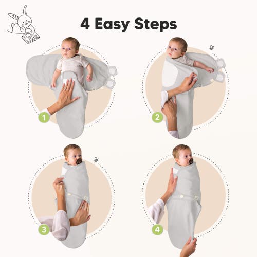 KEABABIES KEABABIES 3-PACK SOOTHE SWADDLE WRAPS WITH KNOT HATS