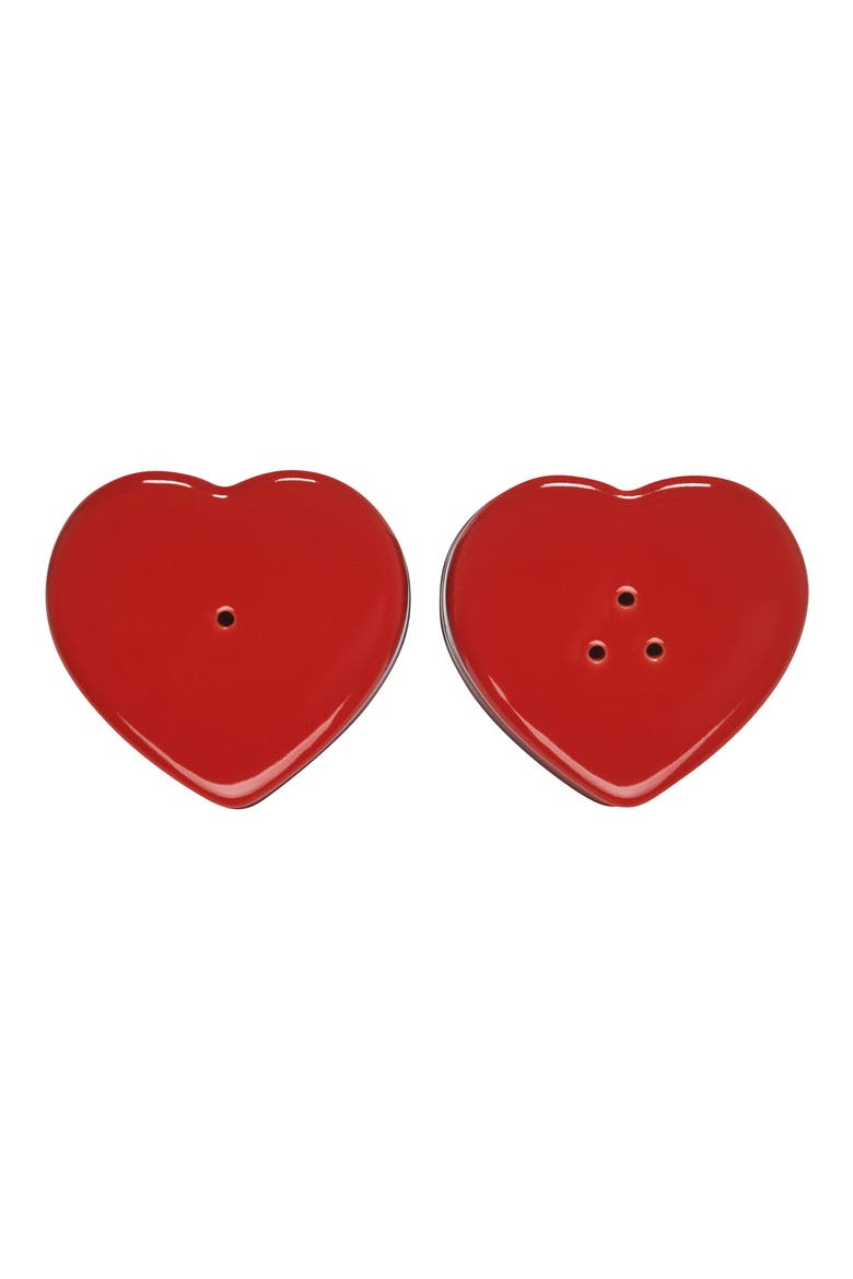 Heart Salt & Pepper Shaker Set, Alternate, color, CERISE