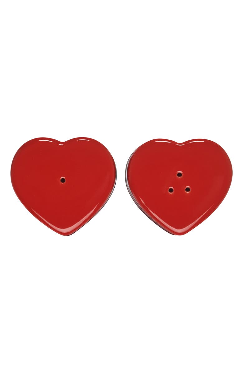 Le Creuset Heart Salt & Pepper Shaker Set, Alternate, color, Cerise