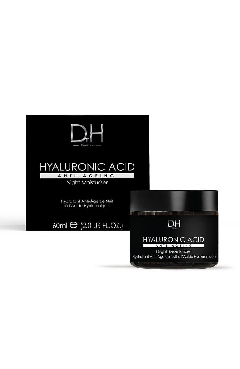 Dr H Hyaluronic Acid Anti-Ageing Night Moisturiser 60ml x 3 Trio Set, Main, color, White