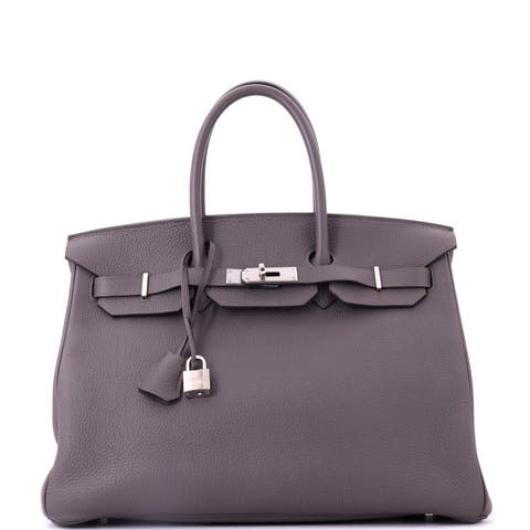 Birkin Handbag Grey Togo with Palladium Hardware 35