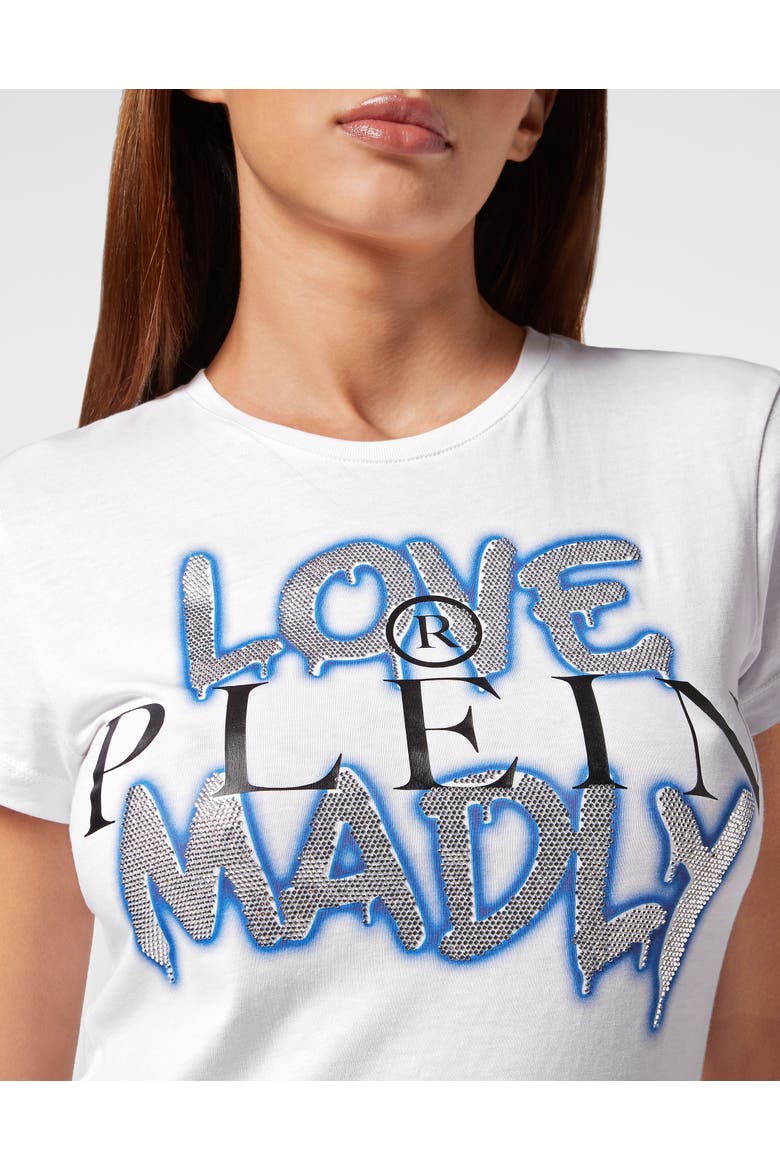T-Shirt Sexy Pure With Crystals Women, Alternate, color, white/lightblue