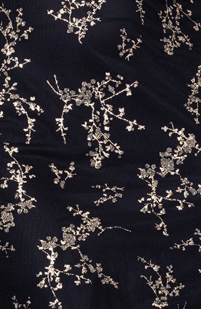 Blondie Nites Metallic Embroidery Minidress, Alternate, color, Black/ Gold