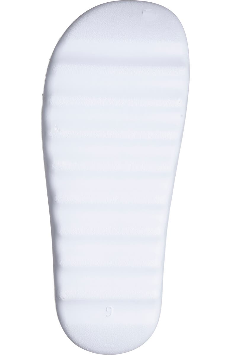 KARL LAGERFELD PARIS Block Logo Slide Sandal, Alternate, color, White