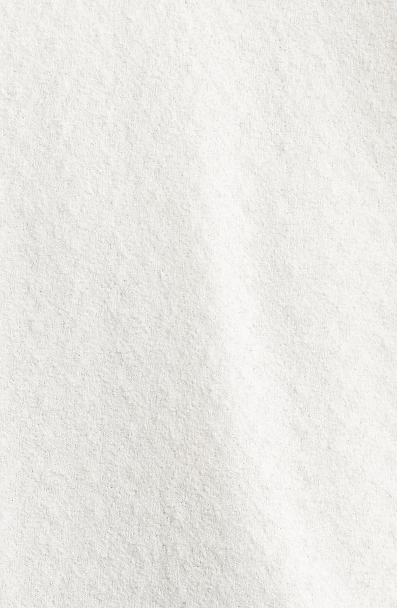 rag & bone Zuma Johnny Collar Chevron Terry Cloth Polo Sweater, Alternate, color, Chalk