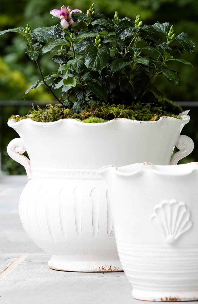 VIETRI Rustic Garden Large Scalloped Planter, Alternate, color,