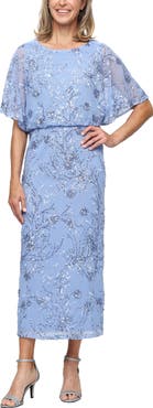 SL FASHIONS Sequin Blouson Bodice Gown