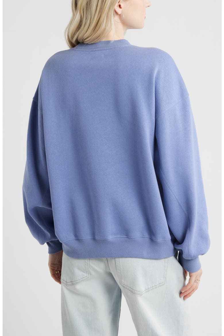 Relaxed Cotton Blend Sweatshirt, Alternate, color, BLUE FROST