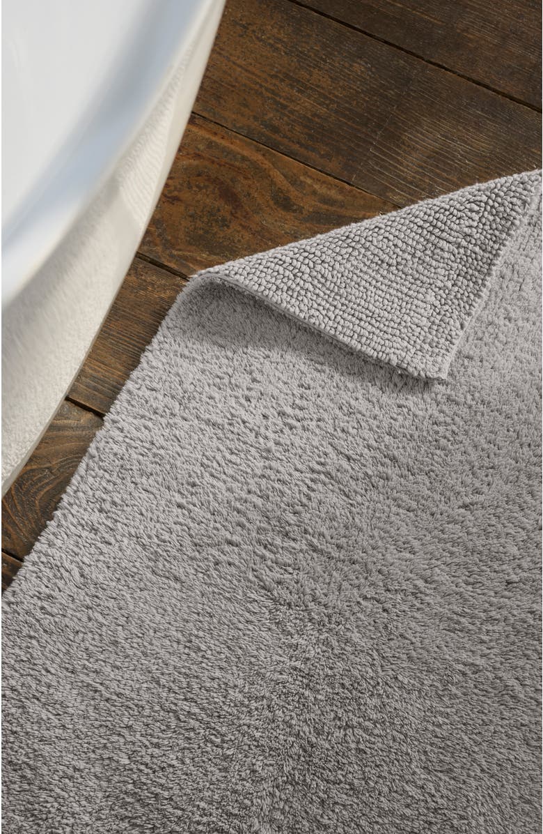 CHRISTY Reversible Deep Pile Thick Cotton Bath Rug, Alternate, color, Silver