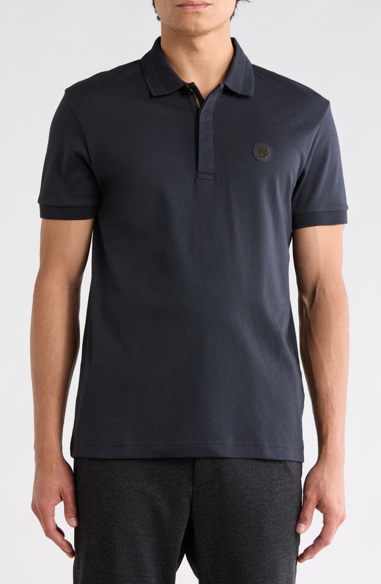 BOSS Paddy Short Sleeve Polo, Main, color, Dark Blue