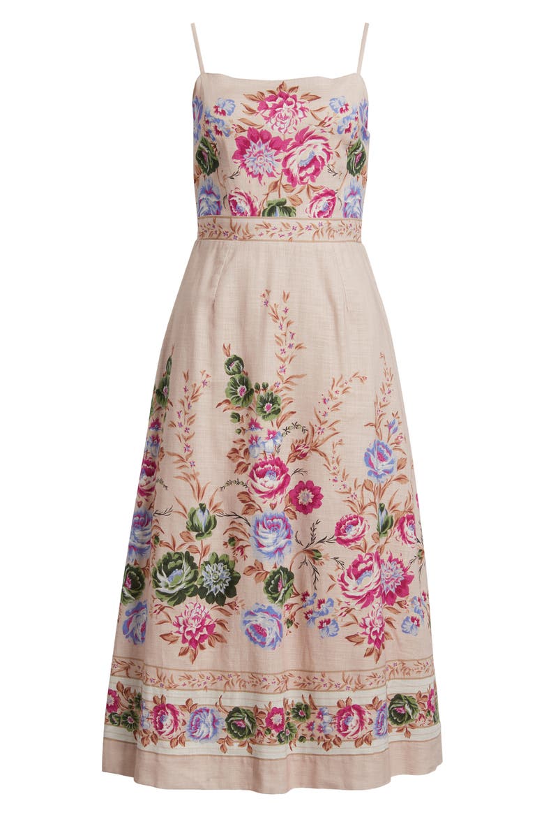 Trina Cotton Twill Midi Sundress, Alternate, color, SILVA PRINT