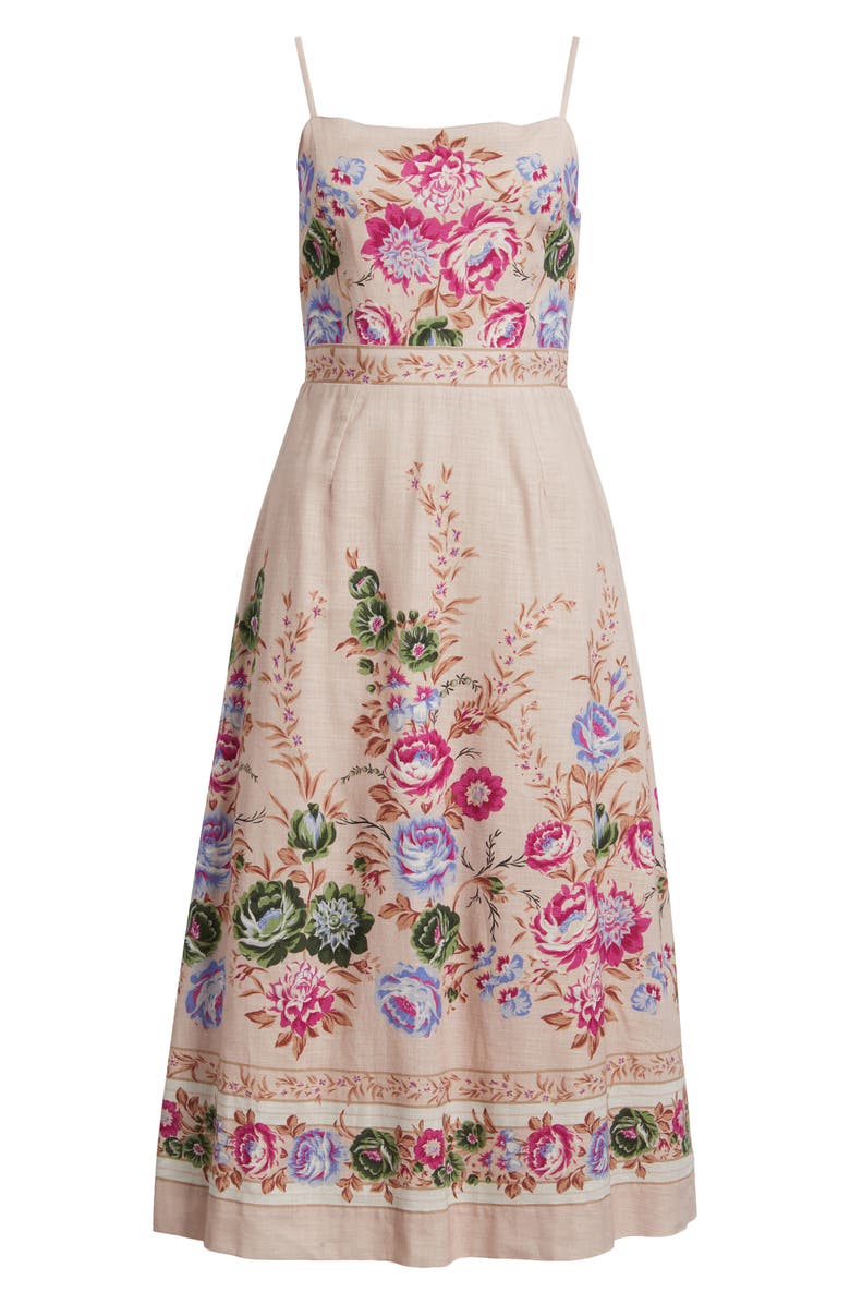 Cleobella Trina Cotton Twill Midi Sundress, Alternate, color, Silva Print