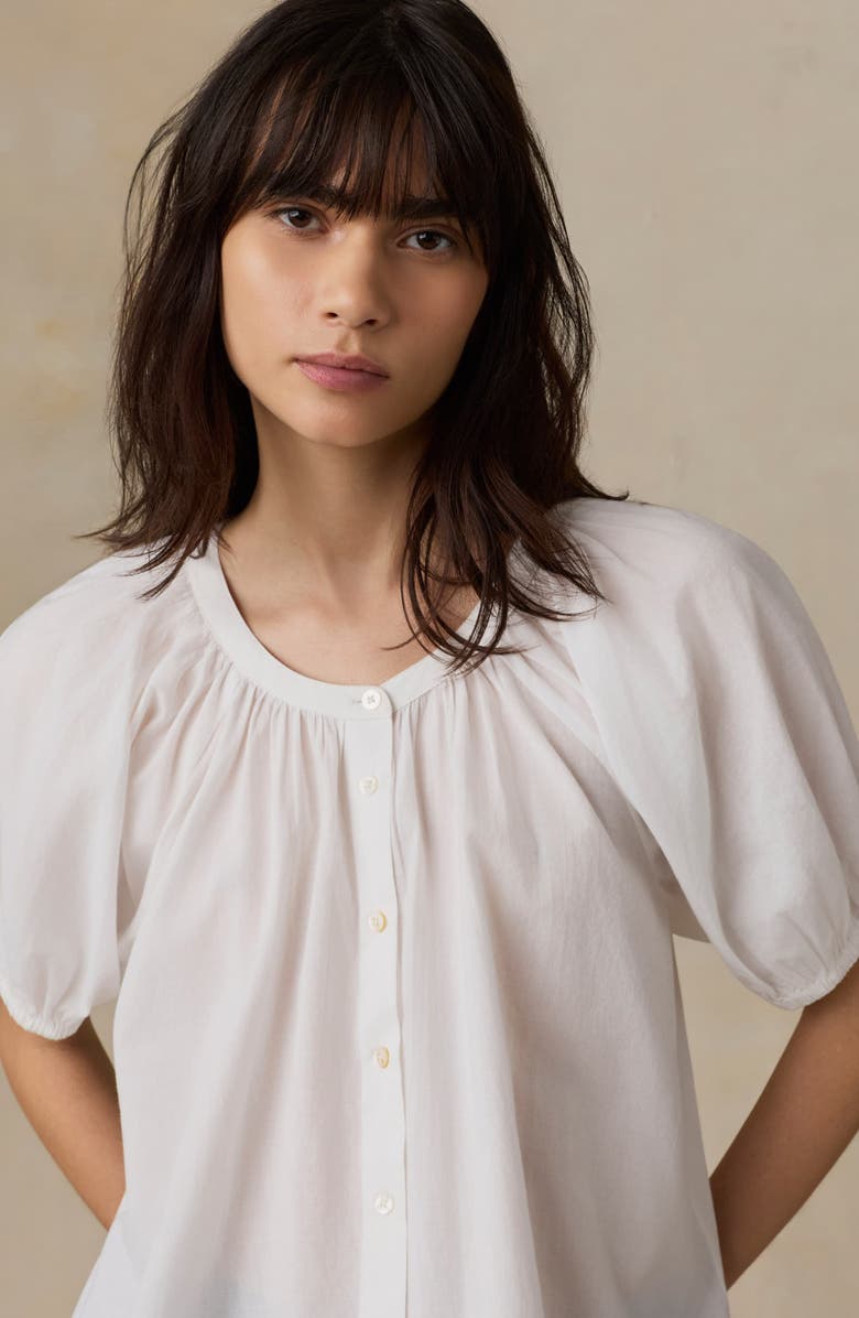Faherty Lettie Voile Button-Up Shirt, Alternate, color, White