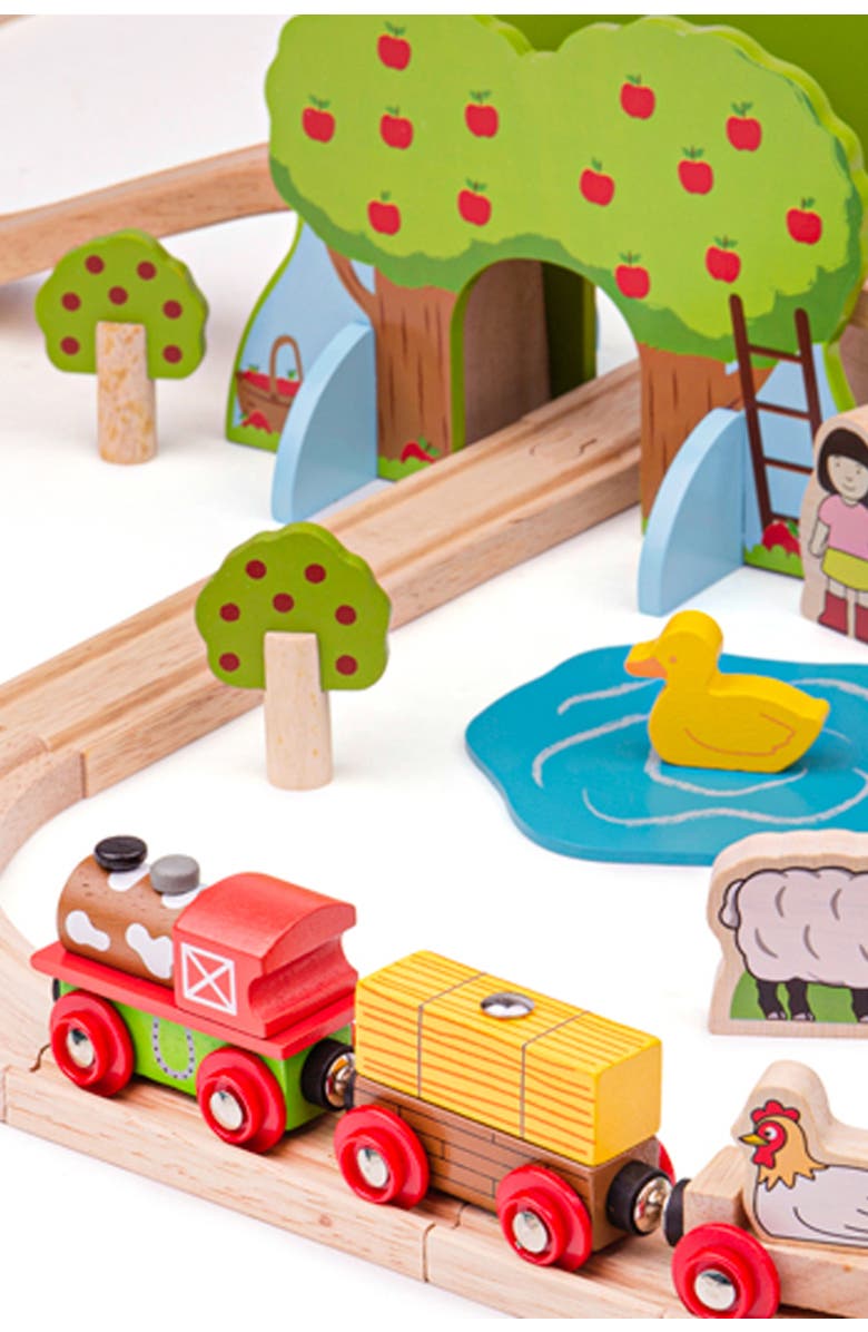 Bigjigs Rail Farm Train Set, Alternate, color, Multicoloured