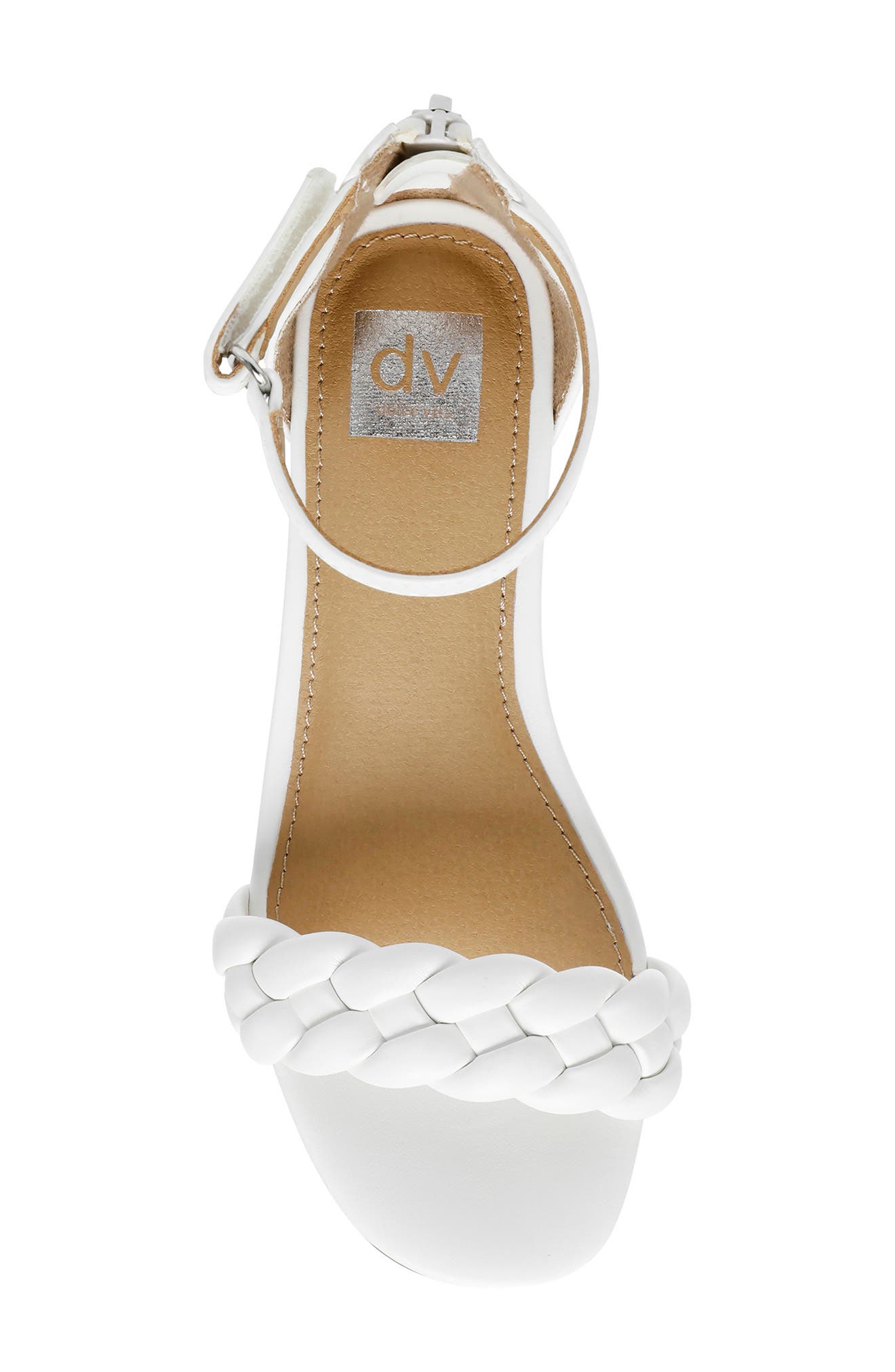 DV by Dolce Vita DV Dolce Vita Braided Strap Ankle Strap Sandal, Alternate, color, White