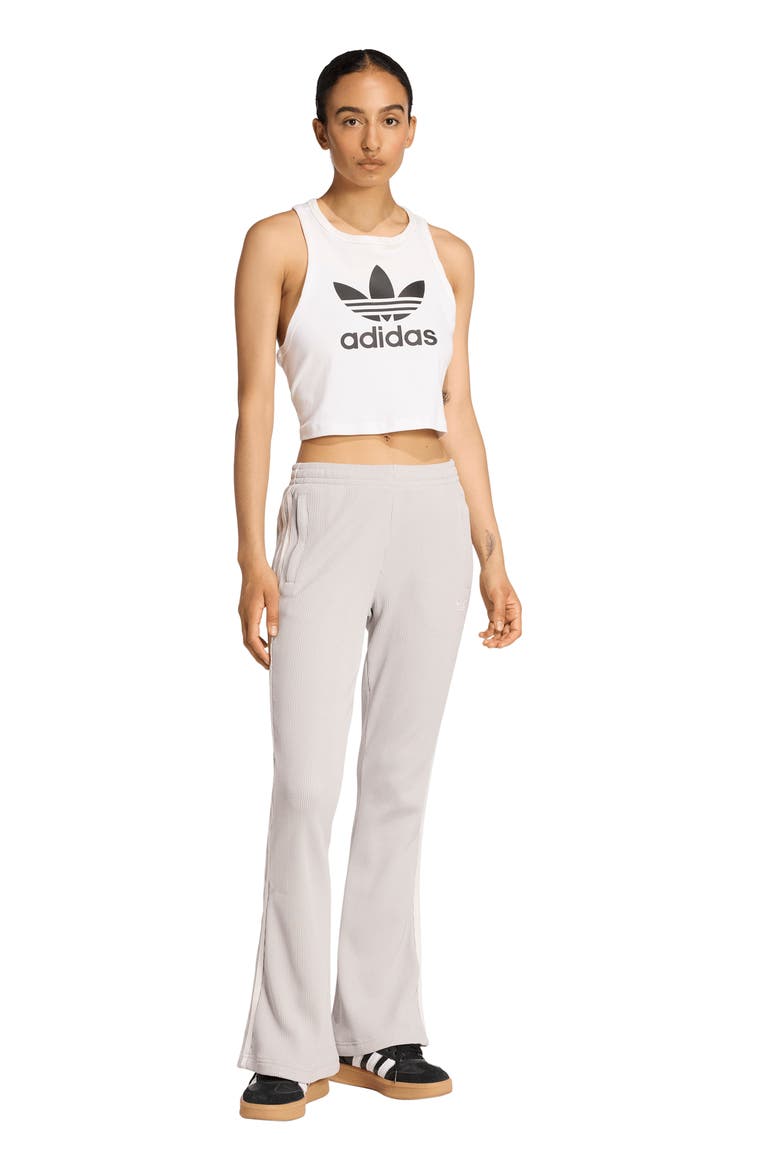 Waffle Knit Flare Pants, Alternate, color, GREY TWO