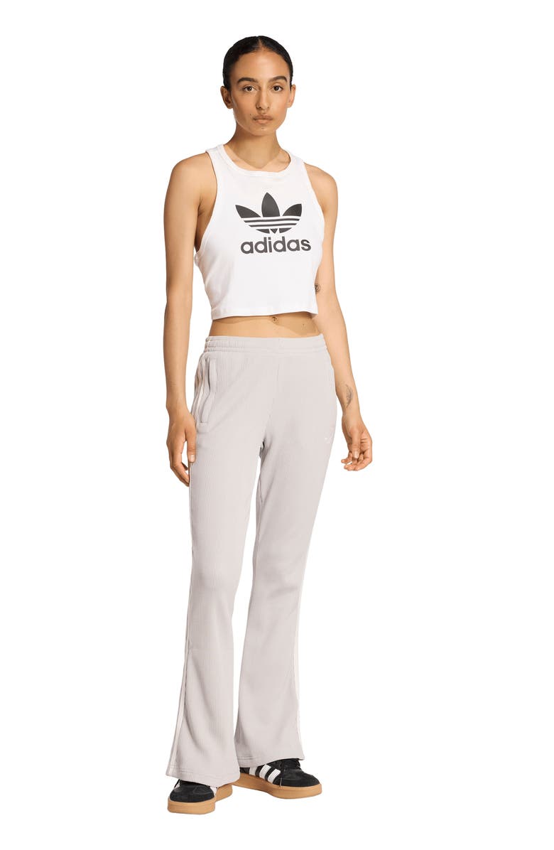 adidas Waffle Knit Flare Pants, Alternate, color, Grey Two